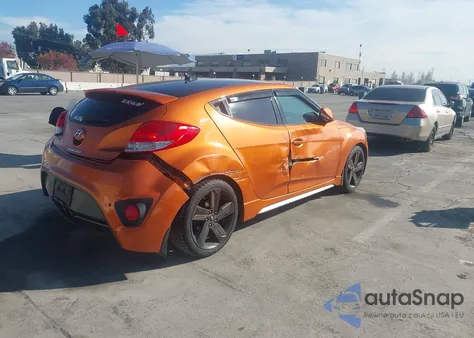 2014 Hyundai Veloster Turbo W/Black from USA, damaged, VIN KMHTC6AE1EU193000